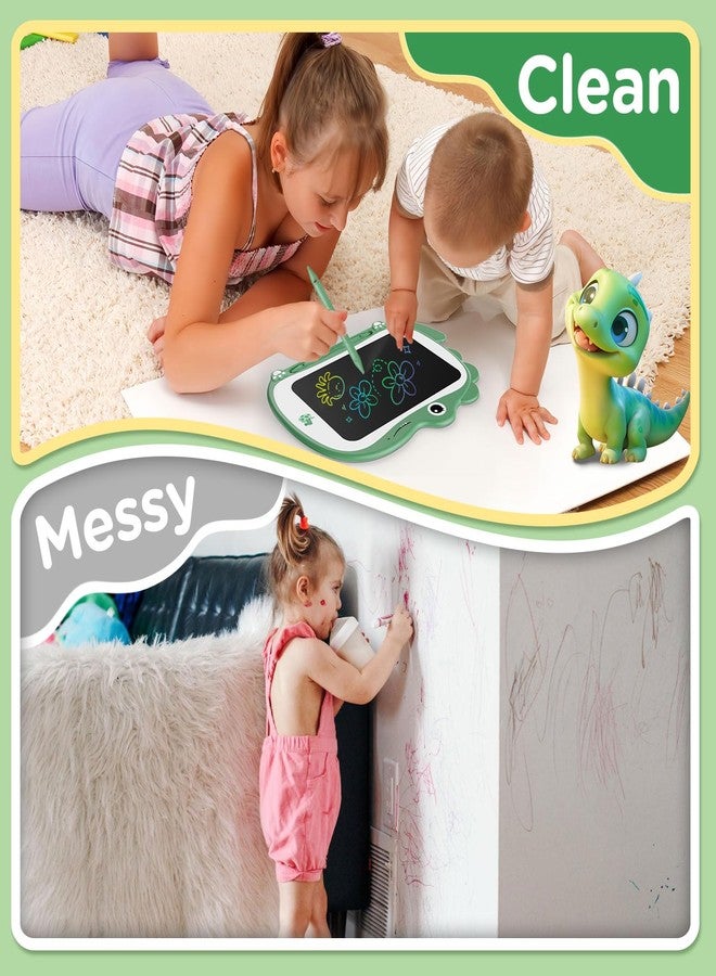 Genialba 8.5 Inch Dinosaur LCD Drawing Tablet Writing Board Toddler Toy Educational Toys Birthday Christmas Gifts Toys for 3 4 5 6 Years Old Boys and Girls (Green) - Image 5